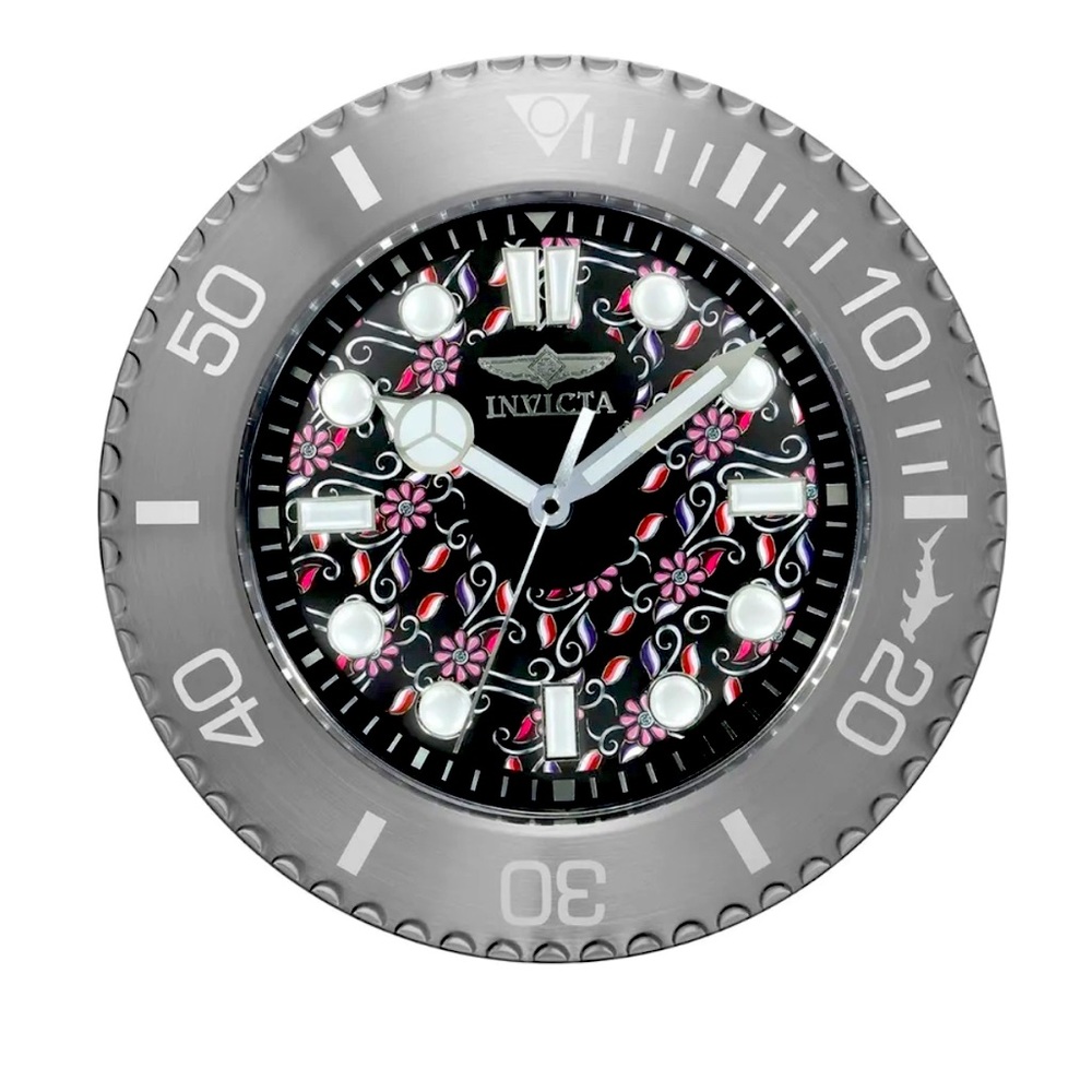 Invicta pro diver silver wall clock